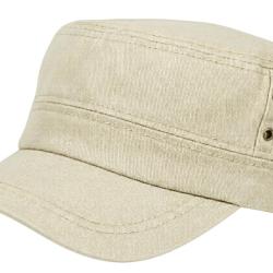 Casquette Militaire Beige Vintage en Coton Tendance Havana Taille unique Beige