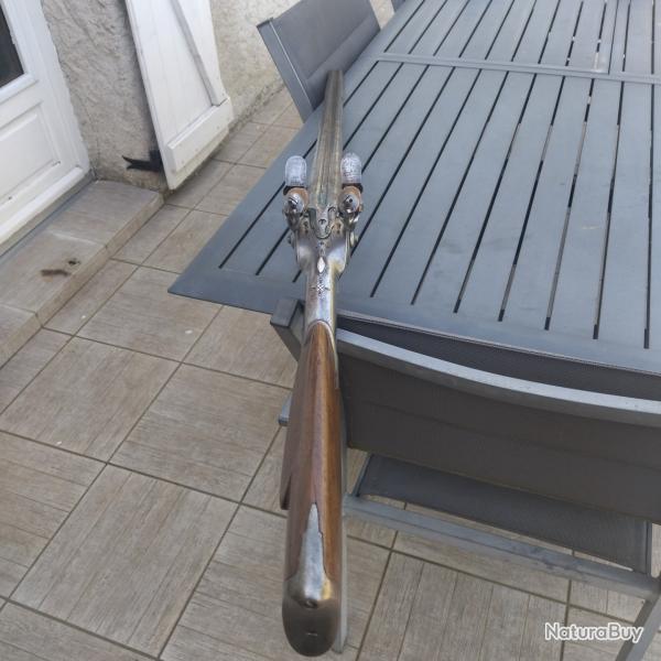 Fusil juxtapos� d'�poque a Silex poudre noire