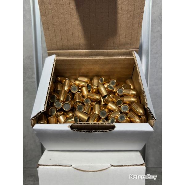 Lot de 650 ogives FIOCCHI Calibre 9 mm FMJ 124 gr