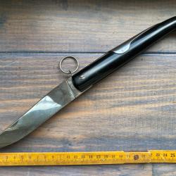 Ancien couteau MONGIN / YATAGAN GRAND MODELE 33CM/ CORNE DE BUFFLE  / NEUF DE COLLECTION