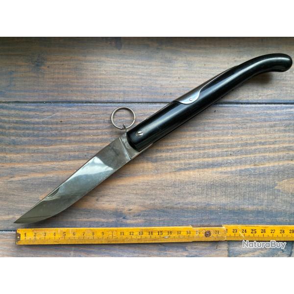 Ancien couteau MONGIN / YATAGAN GRAND MODELE 33CM/ CORNE DE BUFFLE  / NEUF DE COLLECTION