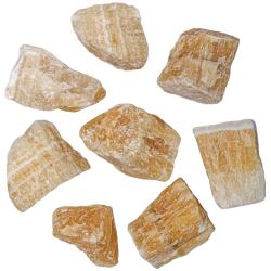 Pierres brutes aragonite jaune - 4 &agrave; 6 cm - Lot de 3