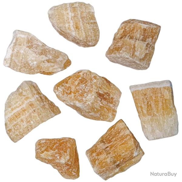 Pierres brutes aragonite jaune - 4 � 6 cm - Lot de 3