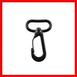 Lot de 4 Mousquetons Plastique - Noir Pivotants Robuste - (Port 0�)