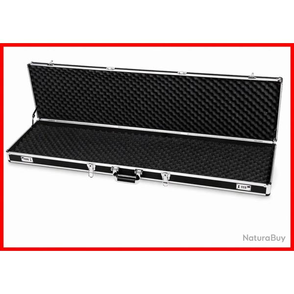 Mallette pour fusil en aluminium - Robuste  134 cm x 35 cm x 12 cm (Port gratuit)