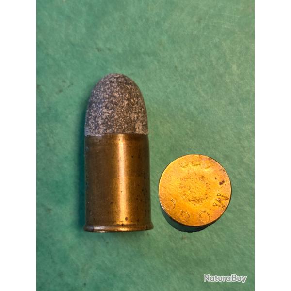 Une cartouche 450 " Bull-dog amorce interne couvert poudre noire En D