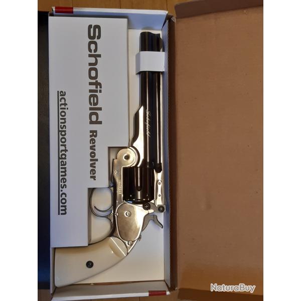 Revolver Schofield Acier Gris / Bleu