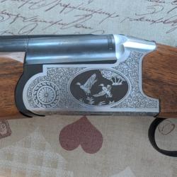 Fusil de chasse superpos&eacute; avec gravure