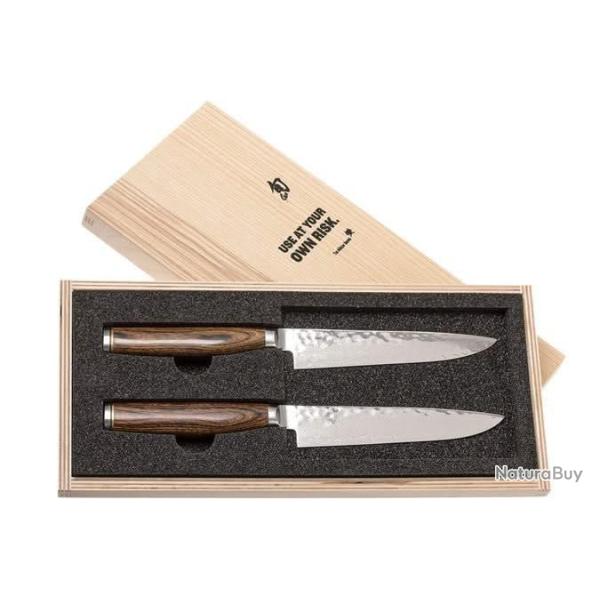 Kai TDMS-400 Shun Premier Tim M�lzer  Set de couteaux � steak dans un coffret en bois