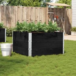 Jardini&egrave;re noir 100x100 cm bois massif de pin
