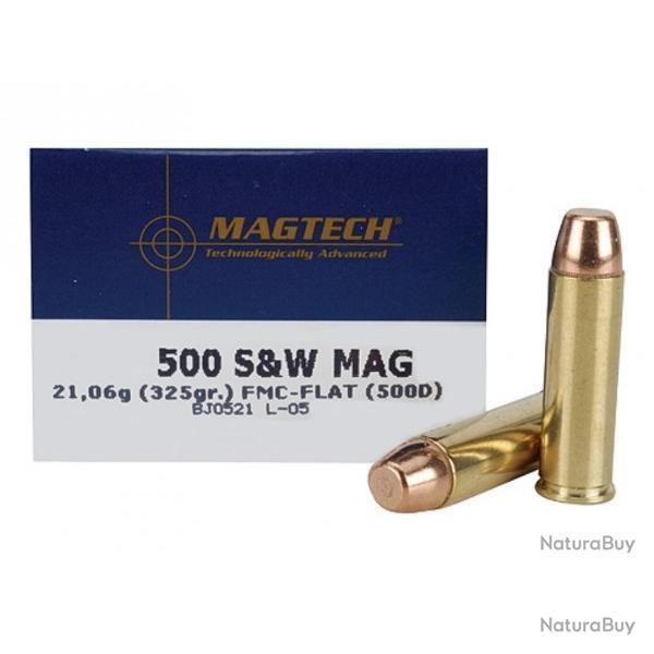 Cartouches MAGTECH calibre 500 SW MAG 325gr FMJ FLAT x20