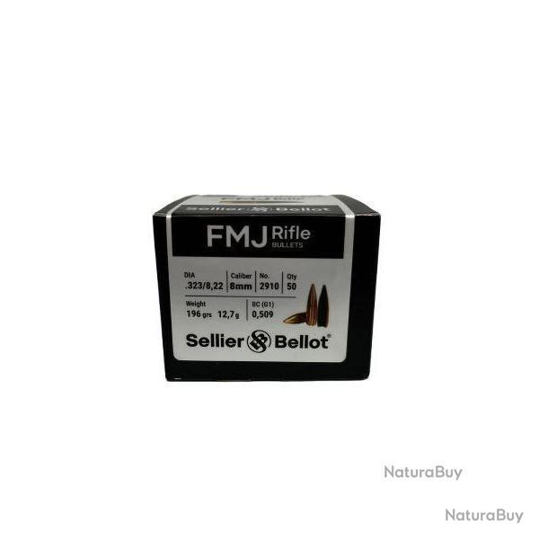 Ogives Sellier & Bellot calibre 8mm FMJ 12.7g 196grs x50