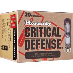 Cartouches HORNADY calibre 410 MAG critical d&eacute;fense x20