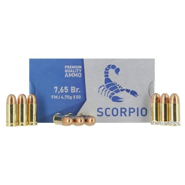 BOITE DE 50 CARTOUCHES STV CAL. 32ACP / 7.65BROWNING FMJ 73GRS - CATEGORIE B