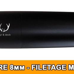 MODERATEUR DE SON FREYR&DEVIK 196 CAL.8MM (8x57/.308) FILETAGE M15x100