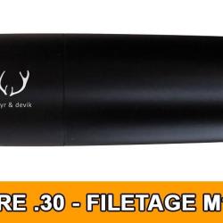 MODERATEUR DE SON FREYR&DEVIK 196 CAL.30 (30-06 / 308 / 7x64...) FILETAGE M18x100