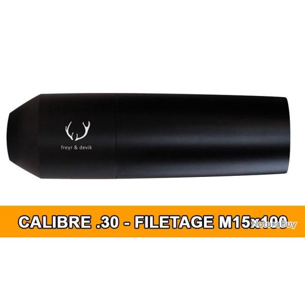 MODERATEUR DE SON FREYR&DEVIK 196 CAL.30 (30-06 / 308 / 7x64...) FILETAGE M15x100