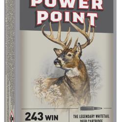 Cartouches Winchester Power Point Cal.243Win 100 Grs 6.48g