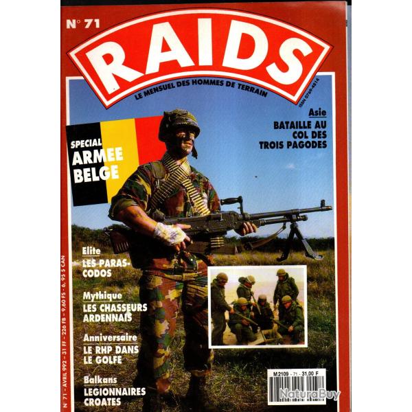 raids 71 arm�e belge en 1992, hussards para dans le golfe daguet, l�gionnaire en croatie,