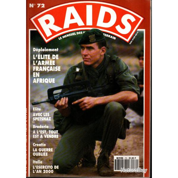 raids 72, far au s�n�gal, slavonie toujours en flammes, spetsnaz, italie nouvel �quipement