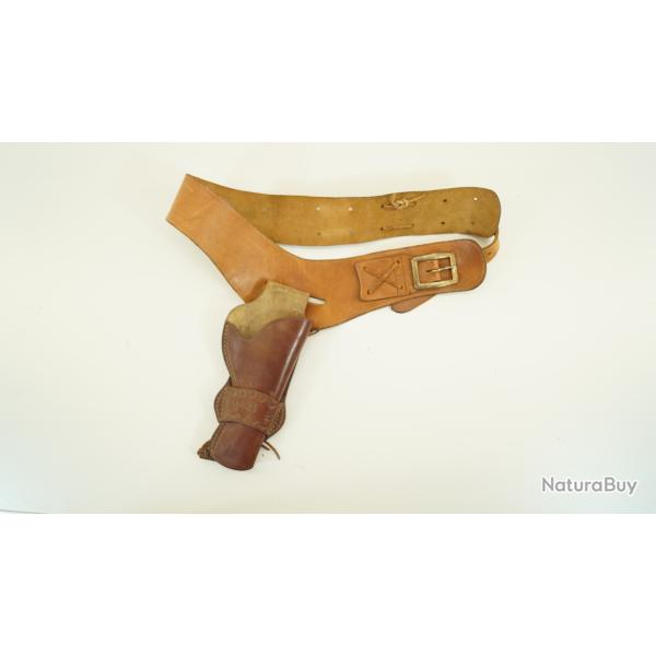 holster cuir beige cowboy occasion