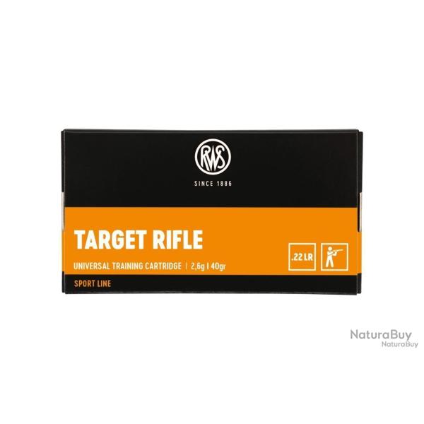 Cartouches RWS calibre 22LR TARGET RIFLE 2.6g 40gr x50