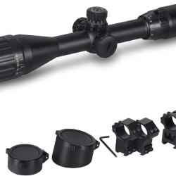Lunette de Vis&eacute;e 3-12x40 AO R&eacute;ticule Lumineux RGB Duplex Parallaxe Rail 11 mm/20 mm Chasse Tir Noir