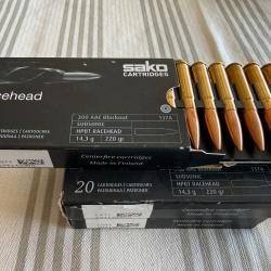 Vends 3 bo&icirc;tes Munition sako 300aac black-out subsonique 14,3gr