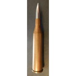 L047 - Rare cartouche de 5,6 x 61 R SE Vom Hofe / Balle nickel Fabrication DWM  HH = 1939