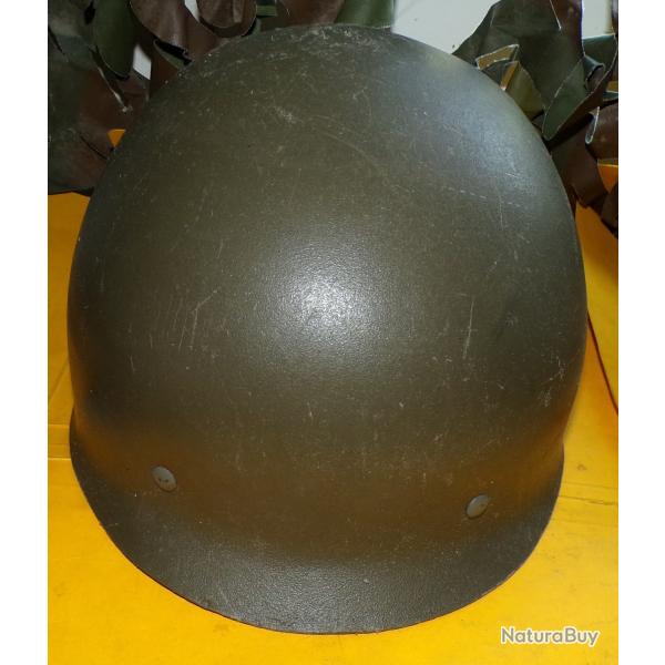 CASQUE MILITAIRE LEGER DE L'ARMEE B.W ALLEMAGNE DE L'OUEST TYPE O.T.A.N , U.S , TAILLE 59-61,PEU SE