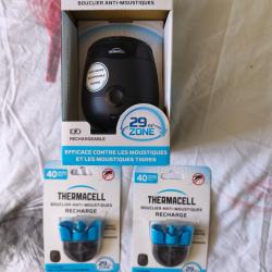 THERMACELL Bouclier Anti Moustiques et Moustiques Tigres + 2 Recharges - 100% Neuf