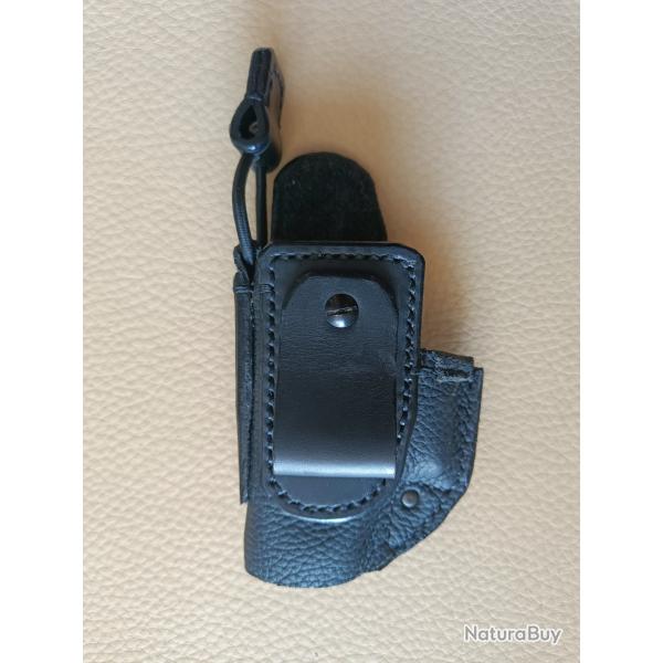 holster cuir gaucher pour Glock 26