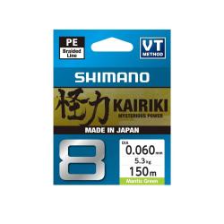 Tresse SHIMANO Kairiki 8+ Green 150m &Oslash; 0.23mm