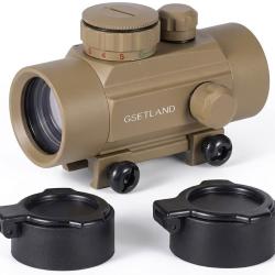 Point Rouge 1x30mm 4 MOA R&eacute;ticule Rouge Vert Rail 20mm &Eacute;tanche Antibu&eacute;e Chasse Tir Airsoft Tan