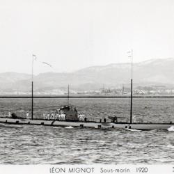 Carte postale sous-marin L&eacute;on Mignot 1920 N&deg;7887