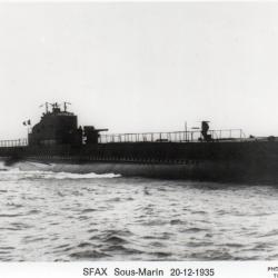 Carte postale SFAX Sous-Marin 20-12-1935 -N&deg;7892