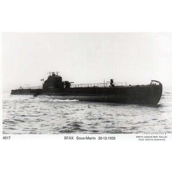 Carte postale SFAX Sous-Marin 20-12-1935 -N�7892