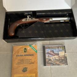Pistolet Charles Moore Target &agrave; percussion - Pedersoli calibre .45