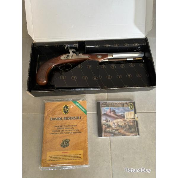 Pistolet Charles Moore Target � percussion - Pedersoli calibre .45