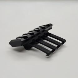 Rail Picatinny &agrave; 45 degr&eacute;s ALUMINIUM RENFORCE, DISCRET NOIR MAT /!] FINITION ANTI-TRACE /!]