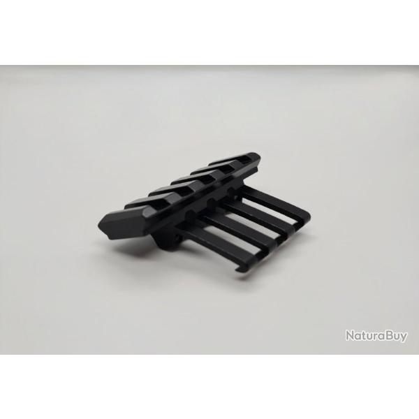 Rail Picatinny � 45 degr�s ALUMINIUM RENFORCE, DISCRET NOIR MAT /!] FINITION ANTI-TRACE /!]