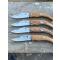 petites annonces chasse p&ecirc;che : LOT DE 4 Couteaux de poche Corse manche bois d'Olivier avec  Carte  Corse