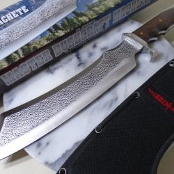 Machette Gil Hibben Master Bushcraft Lame Acier 1075 Carbon Manche Noyer Etui Nylon GH5053