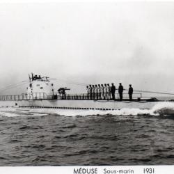 Carte postale sous-marin M&eacute;duse 1931 -N&deg;7904