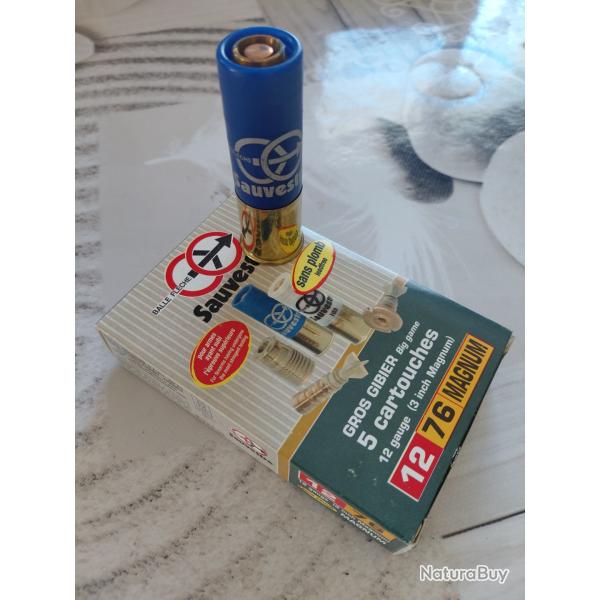 Balle fleche Sauvestre - sans plomb - cal 12/76 magnum
