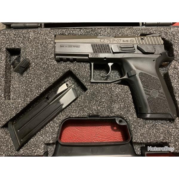 Pistolet CZ 75 p-07 Duty cal.9x19mm occasion parfait etat