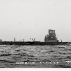 Carte postale Sous-Marin L'Art&eacute;mis -N&deg;7906