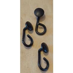 3 crochets - anneaux - pour brellage fran&ccedil;ais