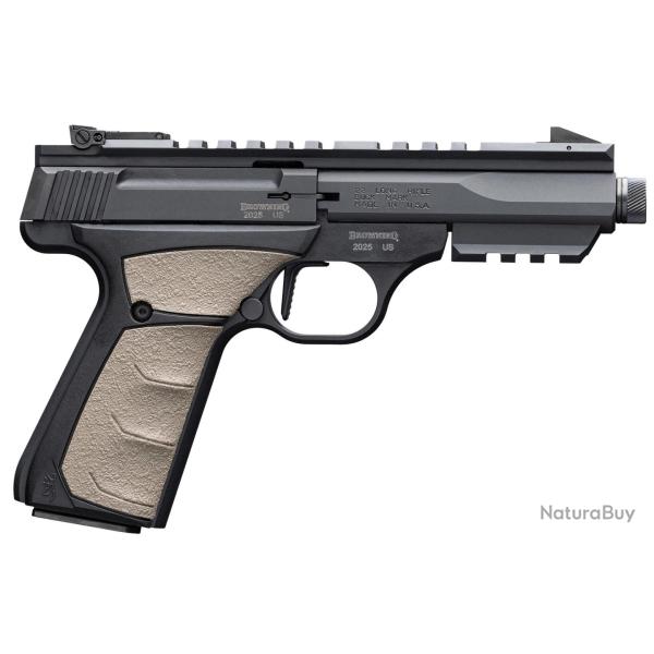 Pistolet BROWNING Buck Mark MICRO CONTOUR Tactical UFX FDE calibre 22 Lr