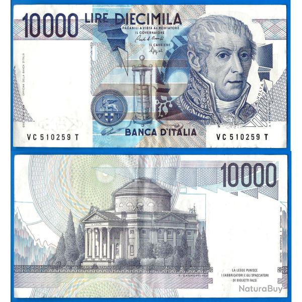 Italie 10000 Lire 1984 Volta Billet Europe Lires